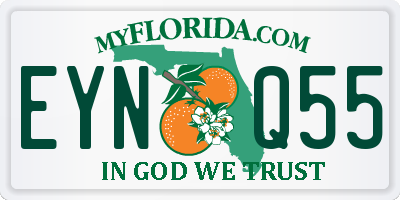 FL license plate EYNQ55