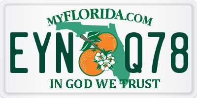FL license plate EYNQ78
