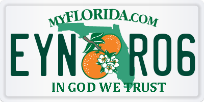 FL license plate EYNR06
