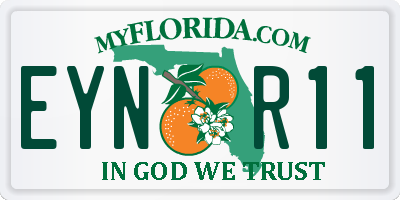 FL license plate EYNR11