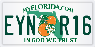 FL license plate EYNR16