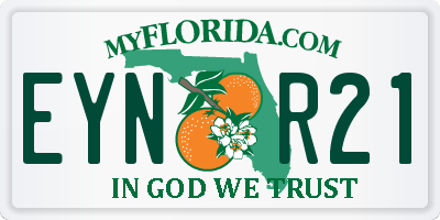 FL license plate EYNR21