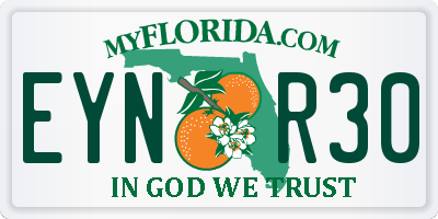 FL license plate EYNR30
