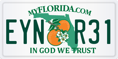 FL license plate EYNR31