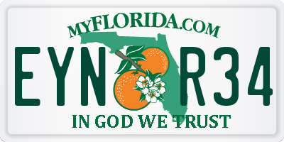 FL license plate EYNR34