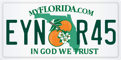 FL license plate EYNR45