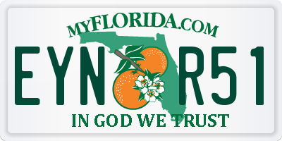 FL license plate EYNR51