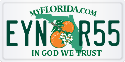 FL license plate EYNR55