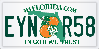 FL license plate EYNR58