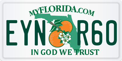 FL license plate EYNR60