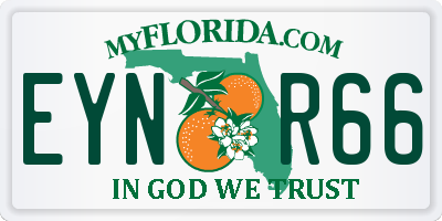 FL license plate EYNR66