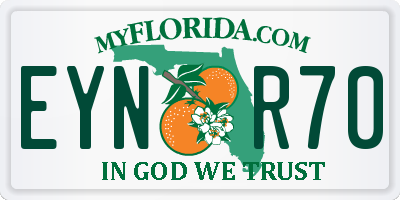 FL license plate EYNR70