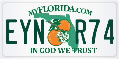 FL license plate EYNR74