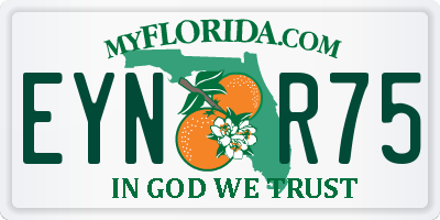 FL license plate EYNR75