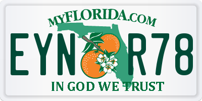FL license plate EYNR78