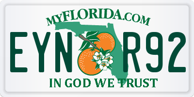 FL license plate EYNR92