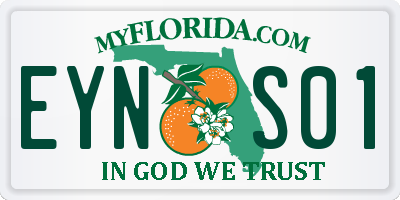 FL license plate EYNS01