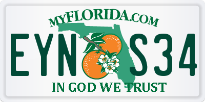 FL license plate EYNS34