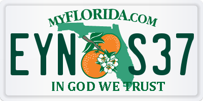 FL license plate EYNS37