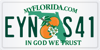FL license plate EYNS41