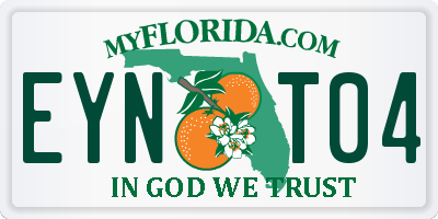 FL license plate EYNT04