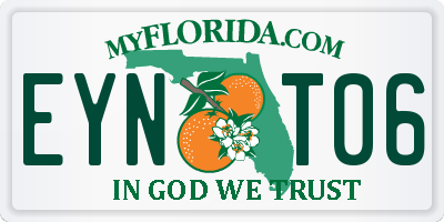 FL license plate EYNT06