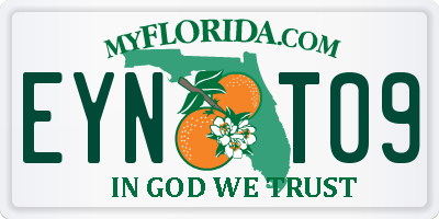 FL license plate EYNT09