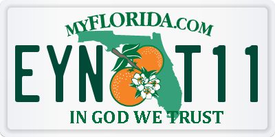 FL license plate EYNT11