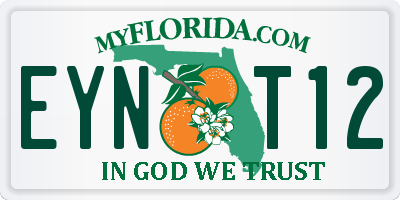 FL license plate EYNT12