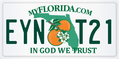 FL license plate EYNT21