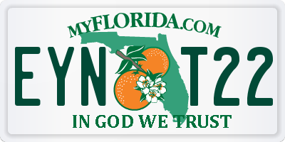 FL license plate EYNT22