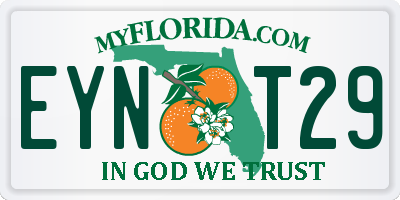 FL license plate EYNT29