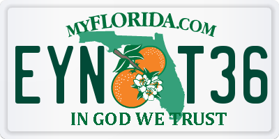 FL license plate EYNT36