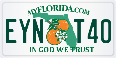 FL license plate EYNT40