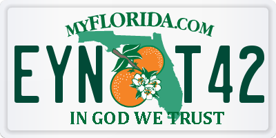 FL license plate EYNT42