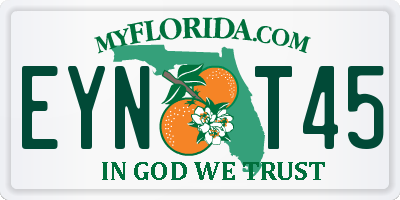 FL license plate EYNT45