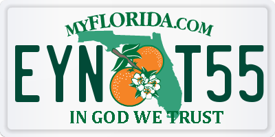 FL license plate EYNT55