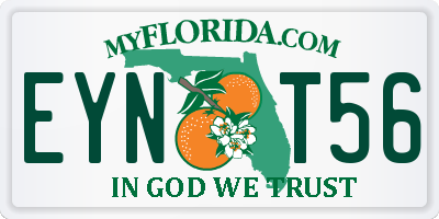 FL license plate EYNT56