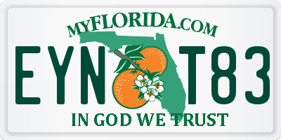 FL license plate EYNT83