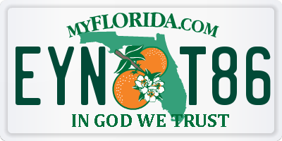 FL license plate EYNT86