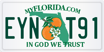 FL license plate EYNT91