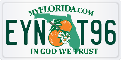 FL license plate EYNT96