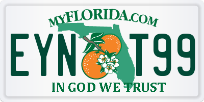 FL license plate EYNT99