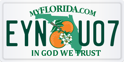FL license plate EYNU07