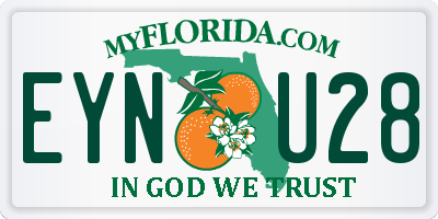FL license plate EYNU28