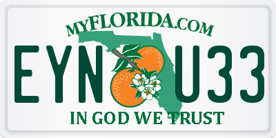 FL license plate EYNU33