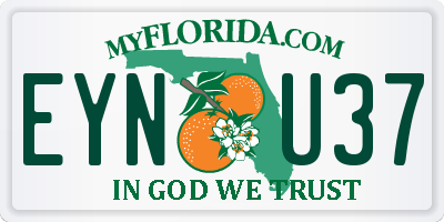 FL license plate EYNU37