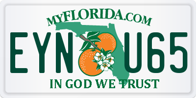 FL license plate EYNU65