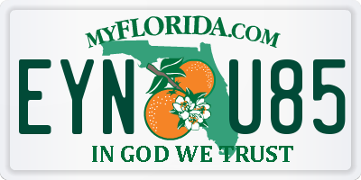 FL license plate EYNU85