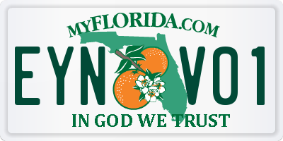 FL license plate EYNV01
